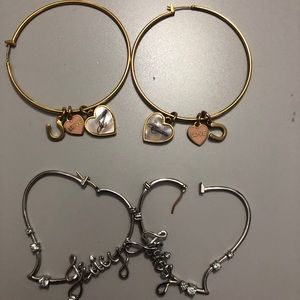 2 pairs of Juicy Couture hoop earrings